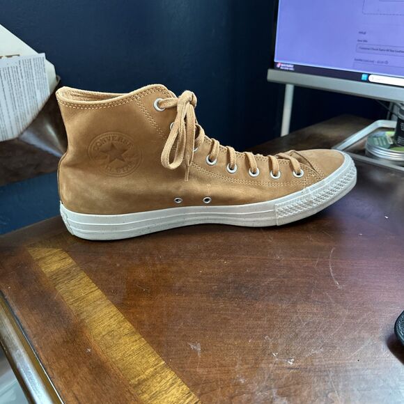 Converse Chuck Taylor All Star Leather High Top Brown Size 157522C Men 13 - Picture 8 of 10
